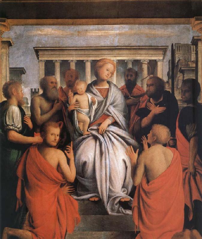 Bartolomeo Suardi The Madonna and the Nino with eight holy China oil painting art